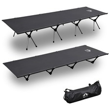 Camping Cot Hiking Travel Wide Bed Heavy Duty Folding Sleeping Cots Breathable