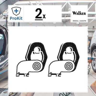 2x ORIGINAL  Walker 80503 Halter, Abgasanlage passend für VW TRANSPORTER T6