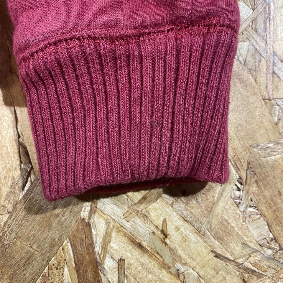 Sudadera con capucha de colección Y2K Aeropostale deletreada de piel sintética forrada roja con cremallera para mujer talla XL Foto 4 de 4