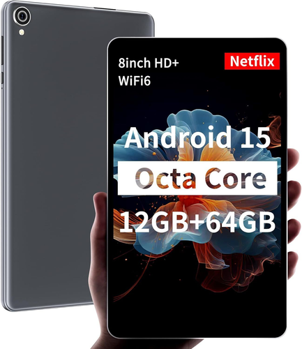 【2025年新型】タブレット 8インチ Wi-Fiモデル Android 15 HAOVM 【2025 Android 15 Tablet M8 8 inch，8 core CPU, 12GB+64GB