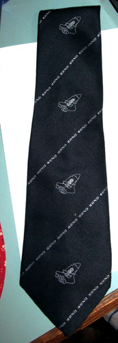 Vintage Space Shuttle Men's Blue Dress Tie, Space Program ERNO