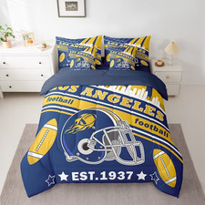 Erosebridal 7 Piece Football Bedding Set Los Angeles Comforter Bed Set