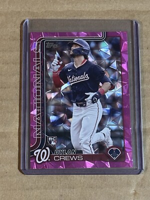 2025 Topps Series 1 Dylan Crews PINK Diamante Rookie Card