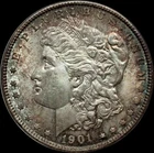 1901 O MORGAN SILVER DOLLAR BEAUTIFULLY TONED GEM UNCIRCULATED