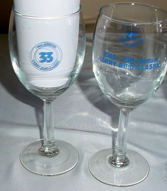 2002 LARRY BIRD Golf CLASSIC • 4 GLASS Set • CELTICS Terre Haute INDIANA STATE - Image 3 of 4