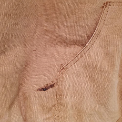 Carhartt Jacket Tan Brown Mens 2XL 58" Hooded Canvas Coat Quilt Lined *Flaws - Picture 19 of 24