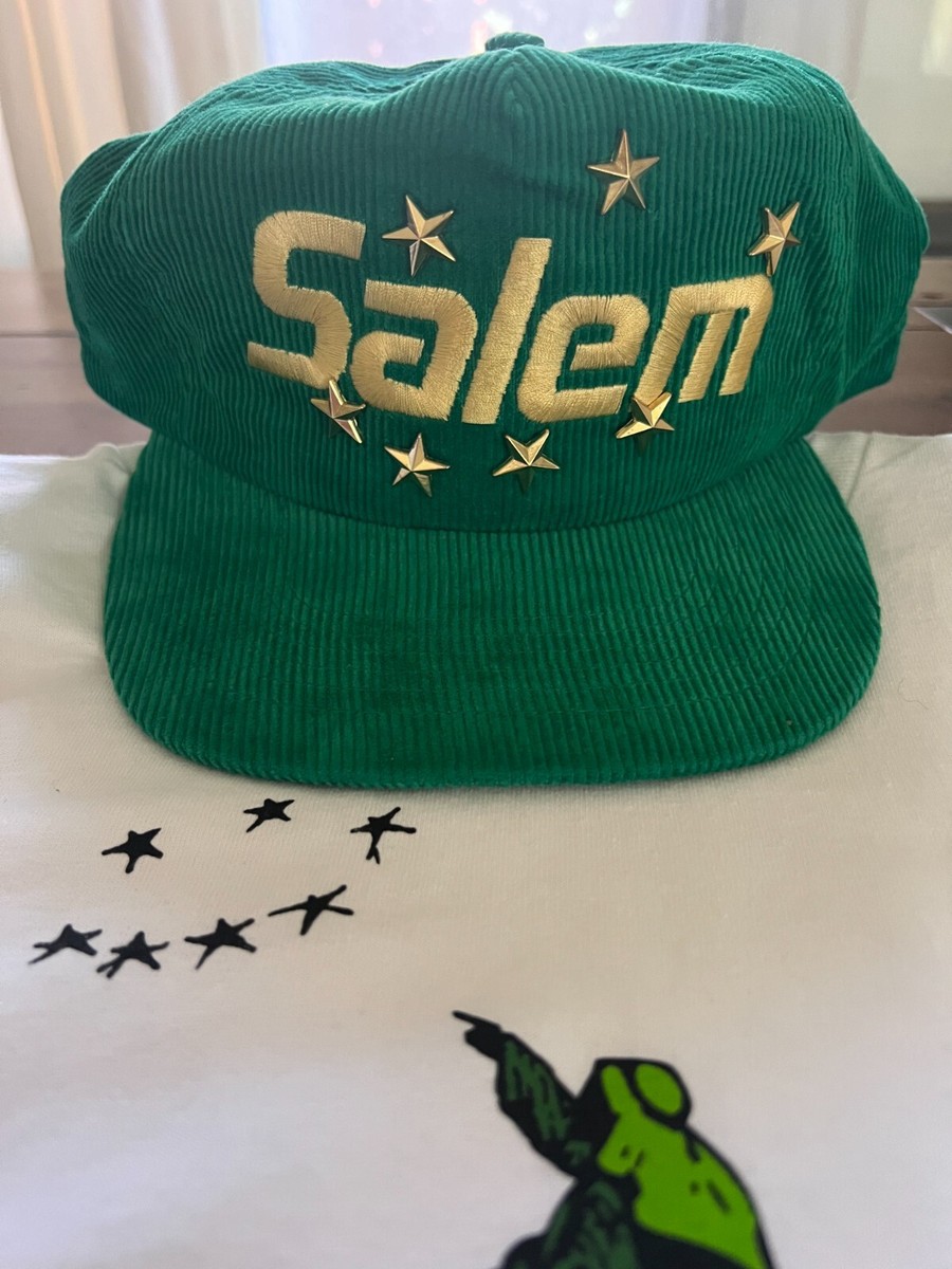 RARE 90s Vintage Salem Hat S4LEM Witchcraft DIY Silk Road Green