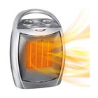 Portable Electric Space Heater with Thermostat, 1500W/750W Safe and Quiet Cer...