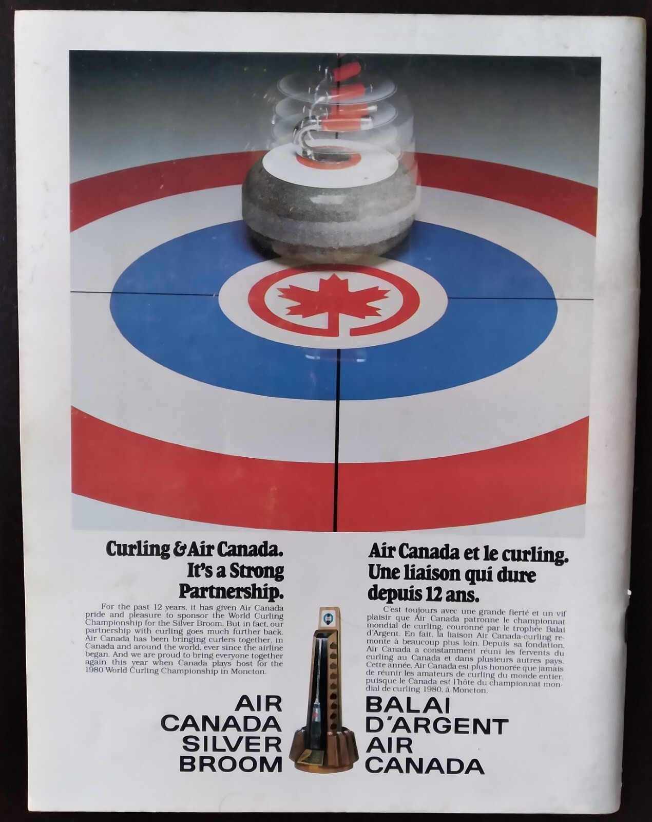 World Curling Championship Air Canada Silver Broom 1980 Moncton Program