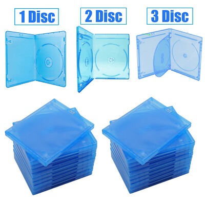 Standard One/DOUBLE 3 Disc Replacement Boxes Cases For Blu-Ray Movies DVD VCD