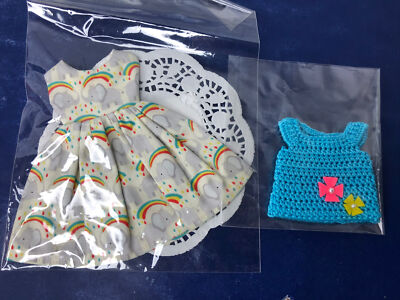 11  Artisan Made Blythe Pullip Doll Outfit Elephant Rainbow Dress & Top BP66