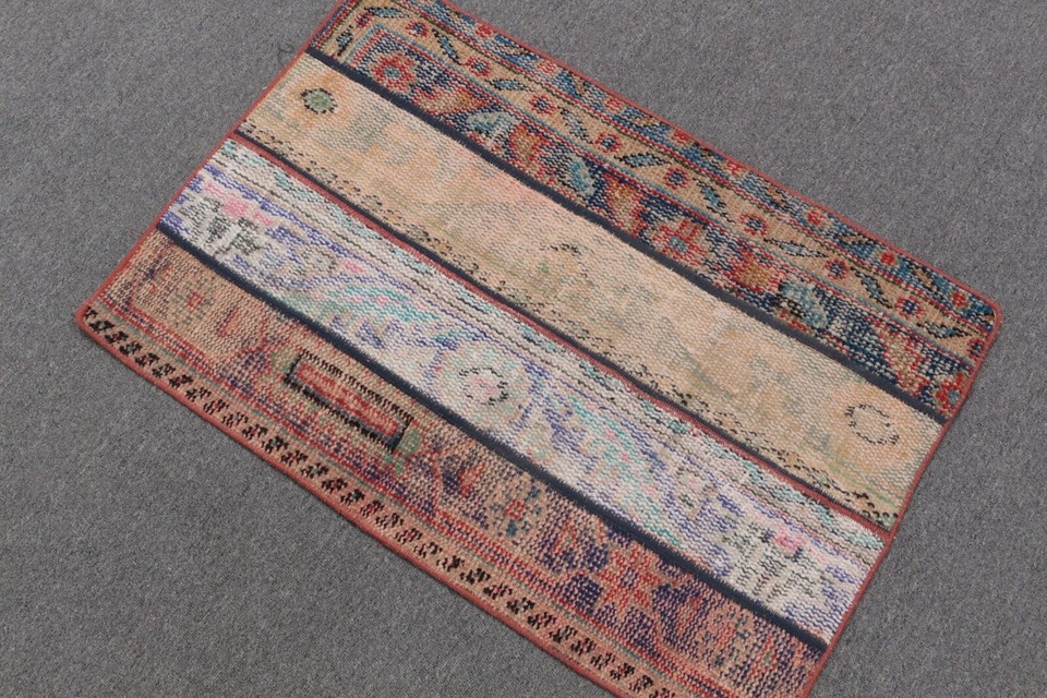Oushak Rug, Aztec Rugs, 2x3 ft Small Rug, Turkish Rug, Vintage Rug