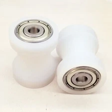 2Pcs U Type Groove Pulley Nylon Roller Bearing 6x29x35mm U Groove Guide Wheel