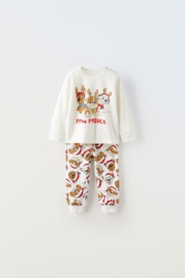 ZARA NWT velvet Nickelodeon holiday paw patrol pajamas size 18-24