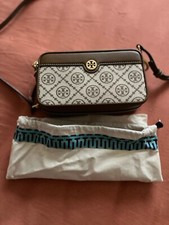 Tory Burch T Monogram Jacquard Double Zip Hazel Colour Mini Bag New With Tags