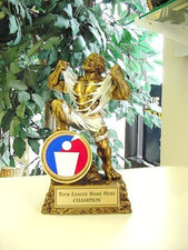 BEER PONG TROPHY AWARD BEERPONG FREE LETTERING 6.75" TALL 