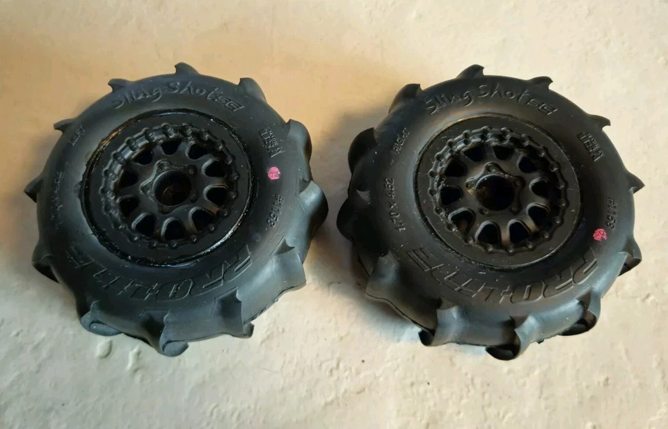 22RR50 RC WHEELS, #1758 SLING SHOT, PRO-LINE: 1.70 X 4.52, 5MM BORE, 4-1/4" NEU! - Bild 2 von 4