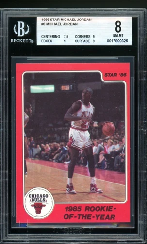 1986 Star Michael Jordan #6 1984 Rookie of the Year BGS 8 (3x 9) Set Break