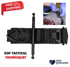 SOF Tactical Tourniquet 1.5” GEN 4 Compression Band for Bleeding Control – Black