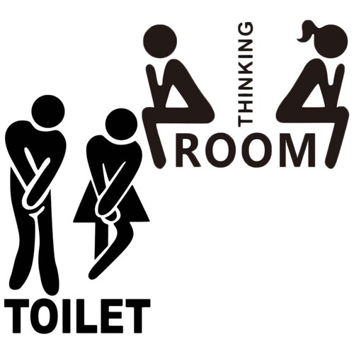 Mr. & Mrs. Bathroom Home Art Wall Sticker Toilet Decals Door Decor ...