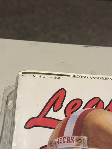 Rivista Legends Sports Memorabilia Joe Montana inverno 1990 49ers con carte! - Foto 4 di 7