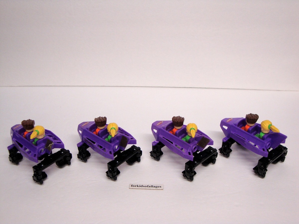 ONE Knex Rippin Rocket Purple ROLLER COASTER CAR w/People - 1