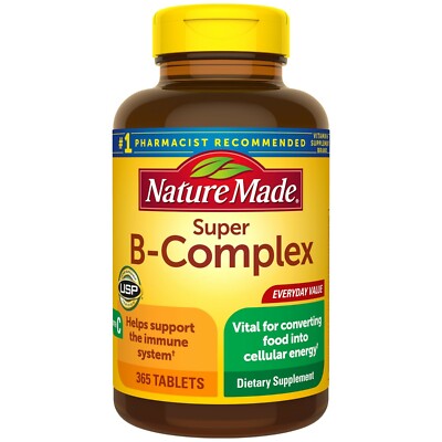 Nature Made Super B-Complex Tablets with Vitamin C and Folic Acid, 365 Count..+