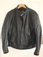 "Scott" Mens Leather Motorcycle Jacket - Fits 40" Chest- Excellent Condition