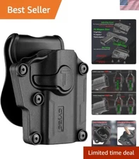 Black Military-Grade Paddle Holster with Quick-Release for Duty & Personal Use