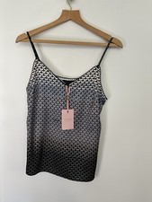 Image of Ladies Ted Baker Size 2 UK 10 Blue Satin Cami Vest Top New With Tags