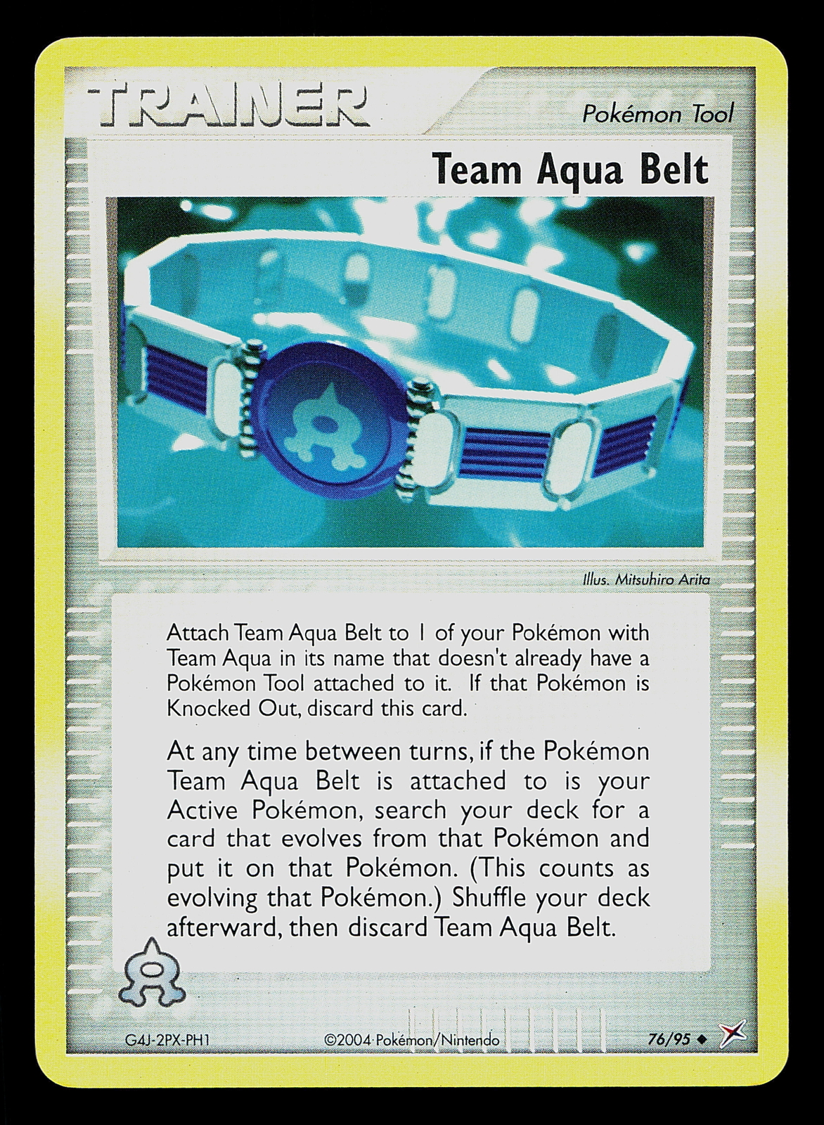 Pokemon Card - Team Aqua Belt Team Magma vs Team Aqua 76/95 Reverse Holo