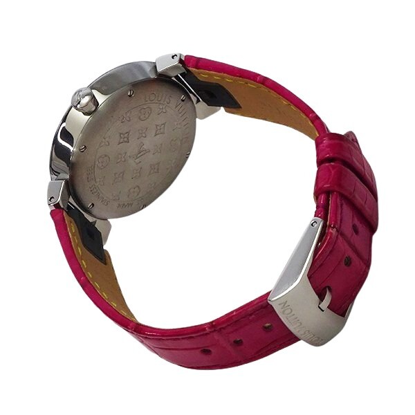 Louis Vuitton Tambour Monogram MM QA147 Fuchsia & Orange 