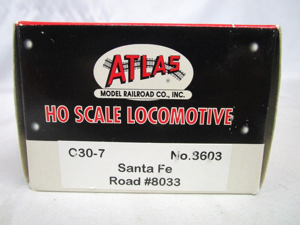 Atlas HO Scale ATSF Santa Fe GE C30-7 Diesel Locomotive #8033 8603 DCC ...
