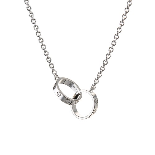 Cartier Love Necklace Interlocking 18k White Gold Estate Fine Jewelry 17 Ebay Cartier Love Necklace Interlocking 18k White Gold Estate Fine Jewelry 17 Ebay