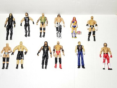 Lot Of 12 WWE 2011-17 Mattel 7'' Figures, Elite Macho, Sasha, ETC. RARES ? HTF?