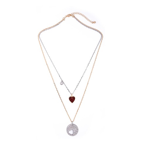 Double Loop Silver Gold Necklace | eBay