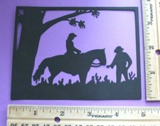 5 WESTERN COUPLE cardstock paper die cut embellishments scrapbook / card making