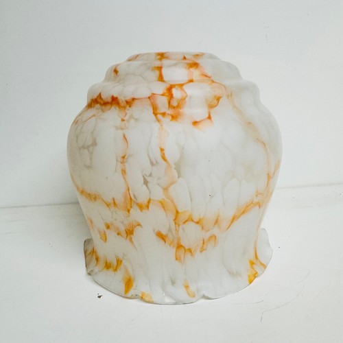Vintage Art Deco Mid Century Marbled Opaque/Milk Glass Lampshade - Picture 2 of 5