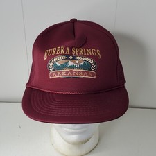 VTG Eureka Springs Arkansas Mesh Trucker Hat Snapback Cap Rope Needs Repair AR