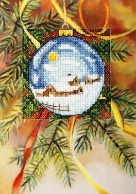 ''Christmas Decor'' Printed Cross stitch kit for Greeting Card - Orchidea 6242