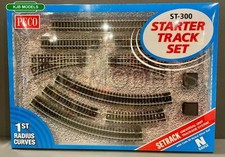 ST-300 Starter Track Set 1st Radius - Setrack Code 80 N Gauge PECO Oval + Points