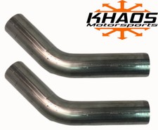 2 45 Degree 304 Stainless Mandrel Bend Exhaust Tubing 2 Pack Ss