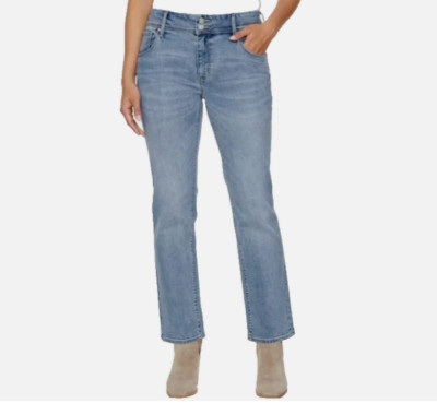 Hudson Women's SIZE 16/36 Mid-Rise Straight Jeans Color Icy Blue