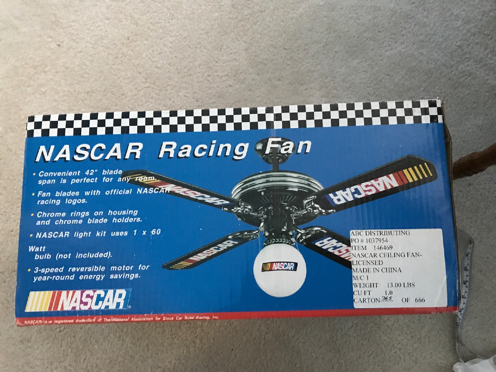 Nascar Racing Ceiling Fan For Sale Online