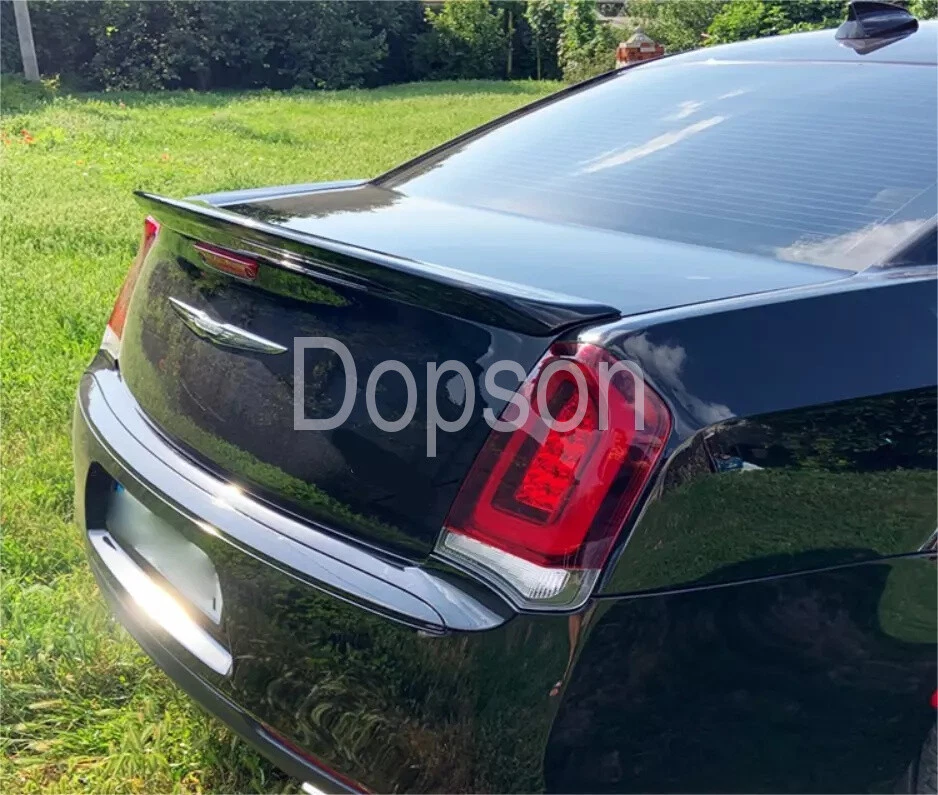 Alerón de techo + alerón trasero negro brillante entrega rápida para Chrysler 300C 2011-2018 Foto 2 de 4