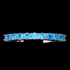 925 Sterling Silver Ring Round Blue Apatite 3mm Gemstone Jewelry 7.