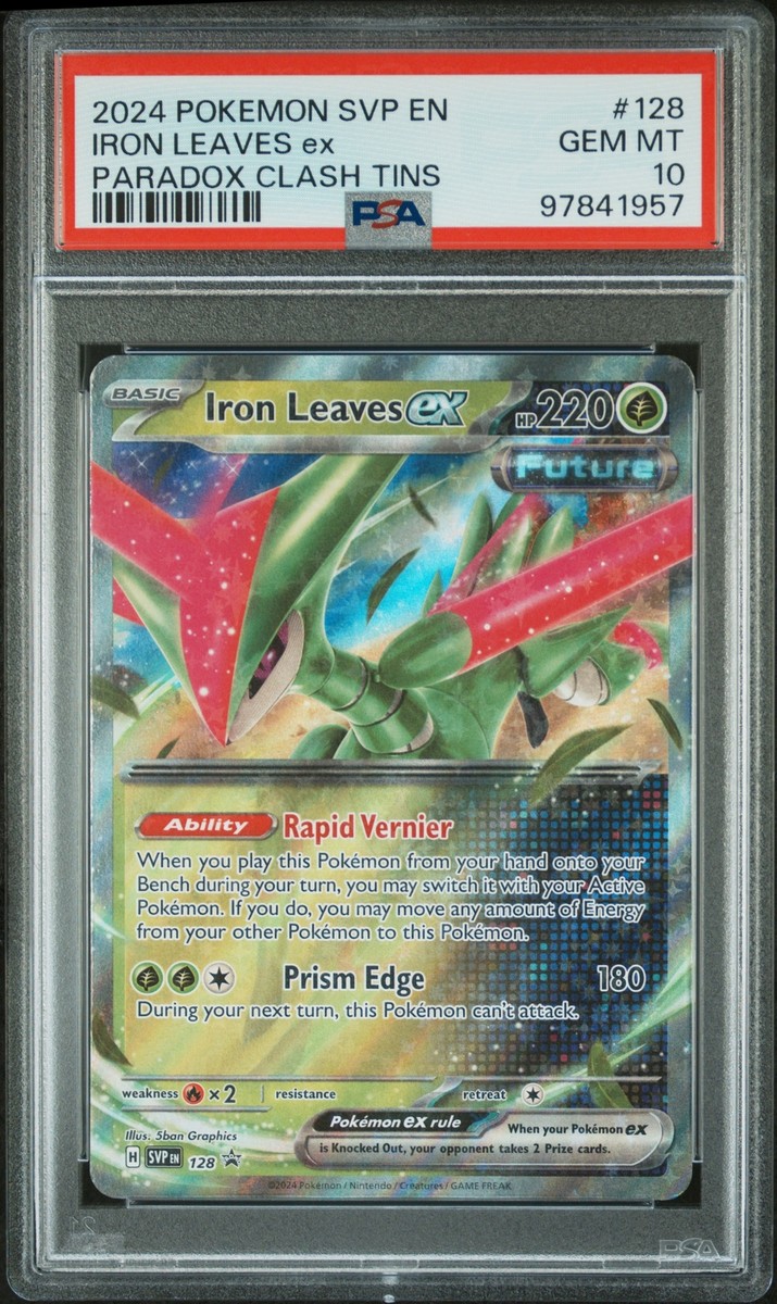 PSA 10 2024 Pokemon Sv Black Star Promo 128 Iron Leaves Ex PSA 10 2024 Pokemon Sv Black Star Promo 128 Iron Leaves Ex