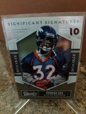 2010 CLASSIC SIGNIFICANT SIGNATURES PERRISH COX AUTO. GOLD 107/499 DENVER BRONCO