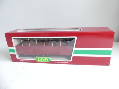 31260 / ECHELLE G LGB WAGON TYPE TOMBEREAU COUVERT A BOGIES AMERICAIN US - Photo 6/7