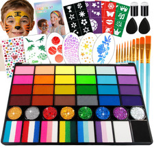 Face Painting Kit for Kids, 52 Colors Professional Face Paint Makeup Kit Non-Tox
